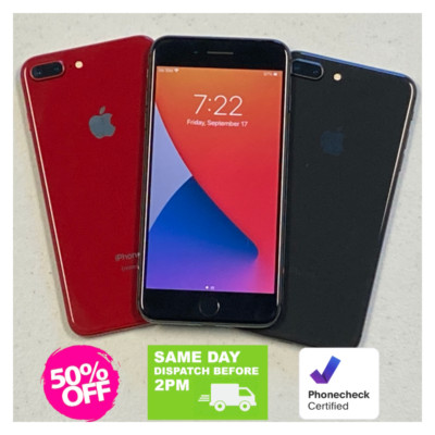 iPhone 8 Plus 64GB Unlocked - Red, Gold, Space Gray - Verizon, AT&T, T-Mobile