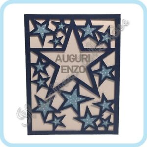 Biglietto Compleanno Con Stelle Con Nome Personalizzabile Fatto A Mano Handmade Ebay