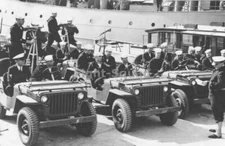 WW2 Picture Photo 1944 Heavily armed US Jeeps 2271