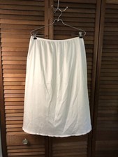 Vintage Vassarette Silky Nylon Half Slip Lace Hem White XL
