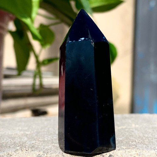 40G Natural black cherry blossom agate pointed pillar crystal spiritual energy - Imagen 13 de 17