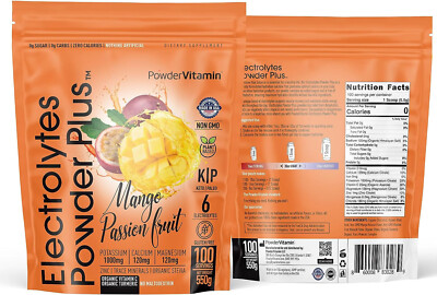 PowderVitamin Electrolytes Powder Plus [Mango Passionfruit] 100 servings