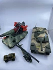 Vintage 1980s Military Vehicle Parts Lot – GI Joe KO – Broken/As-Is (4 pcs)