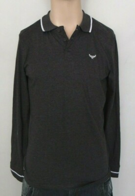 * THREADBARE DENIM CORPS Polo LA-Shirt Gr. S NEU Grau