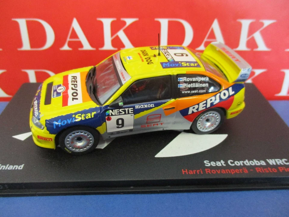 Die cast 1/43 Modellino Auto Seat Cordoba WRC Evo2 Rally Finland 1999 Rovanpera - Immagine 2 di 4