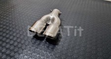 TERMINALE FINALE CODINO AUTO TUNING ACCIAIO LUCIDO INOX DOPPIO TONDO 76mm