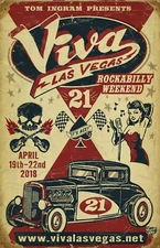 Rockabilly Weekend Viva Las Vegas 13" x 19" Re-Print Music Concert Poster