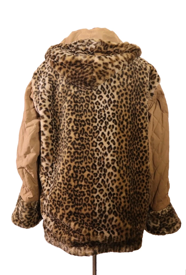 Gallery Reversible 2 Lados Mujer Chaqueta Ligera Leopardo Beige Talla S  Foto 4 de 4