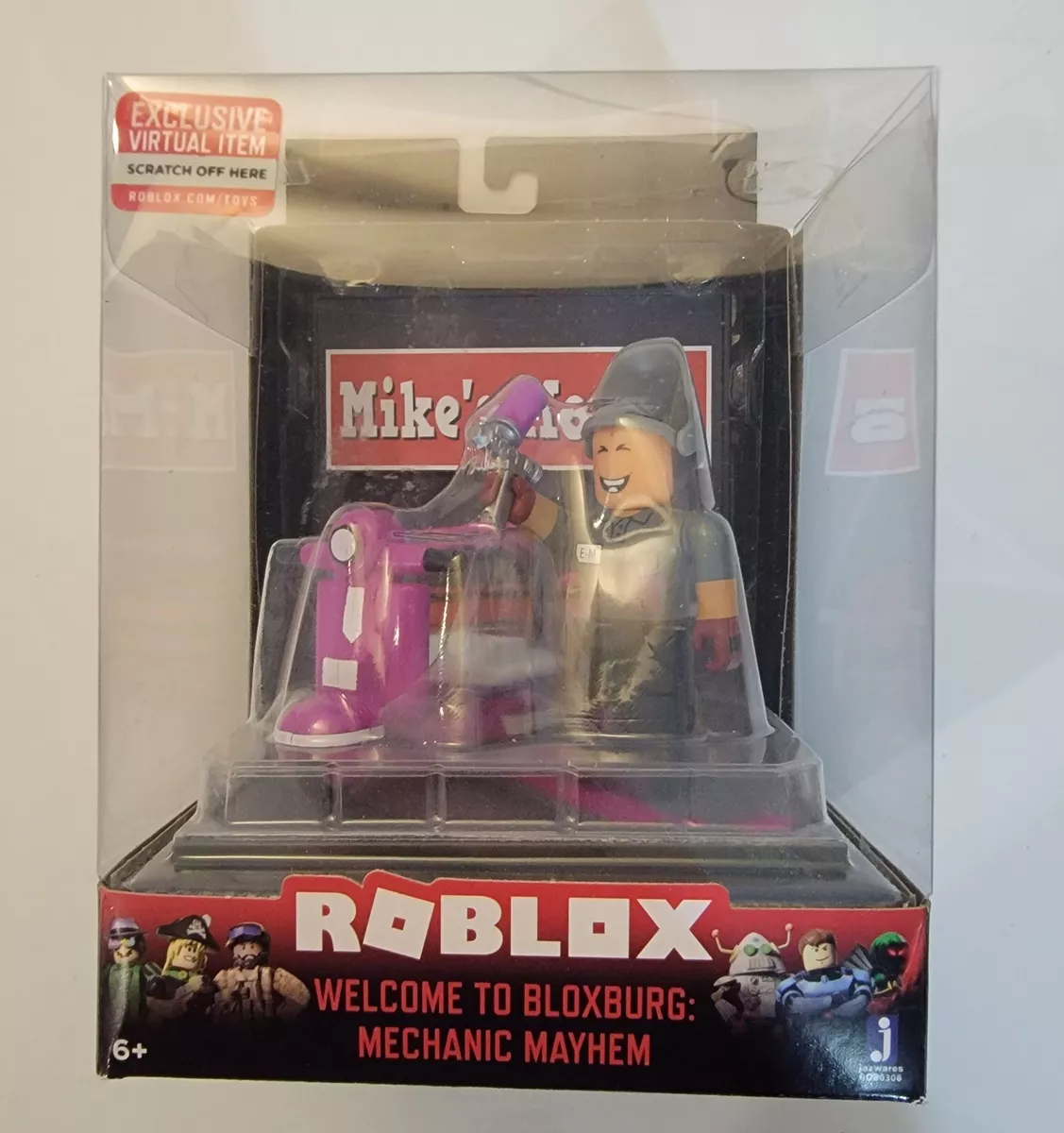 Roblox Welcome To Bloxburg Mechanic Mayhem Mike's Motors Action Figure w/  Code