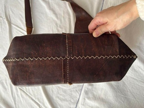 Henry Cuir Shoulder Crossbody Tote Bag Leather in Brown USED Mint Condition - Picture 4 of 9