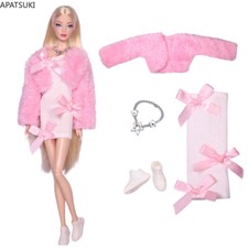 Pink 1/6 Dolls Accessories Costume Dress Coat For 11.5" Doll Outfits Clothes