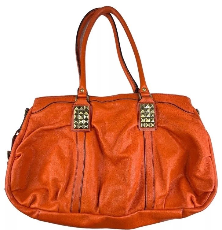 Bolso Cartera Fenn Wright Manson Extra Grande de Cuero Naranja. Foto 2 de 4