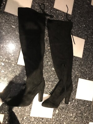 Unisa black Suede Over The Knee Boots Size 8M Excellent Condition