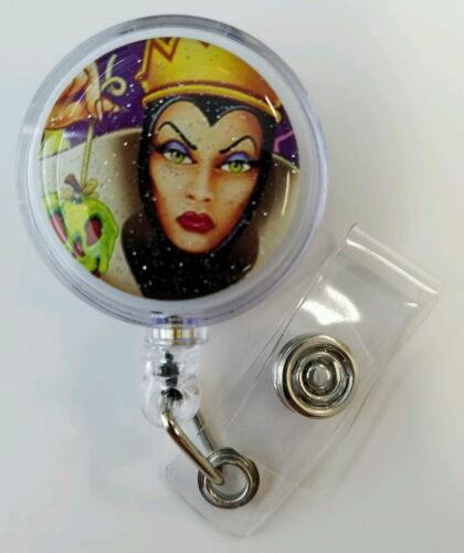 Disney Snow White, EVIL QUEEN, Retractable Badge Name Tag ID Holder - 第 1/5 張圖片