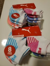 PUMA Kids Low Cut Cushioned 8 pair Size 12-24 Months Socks None Sleeper