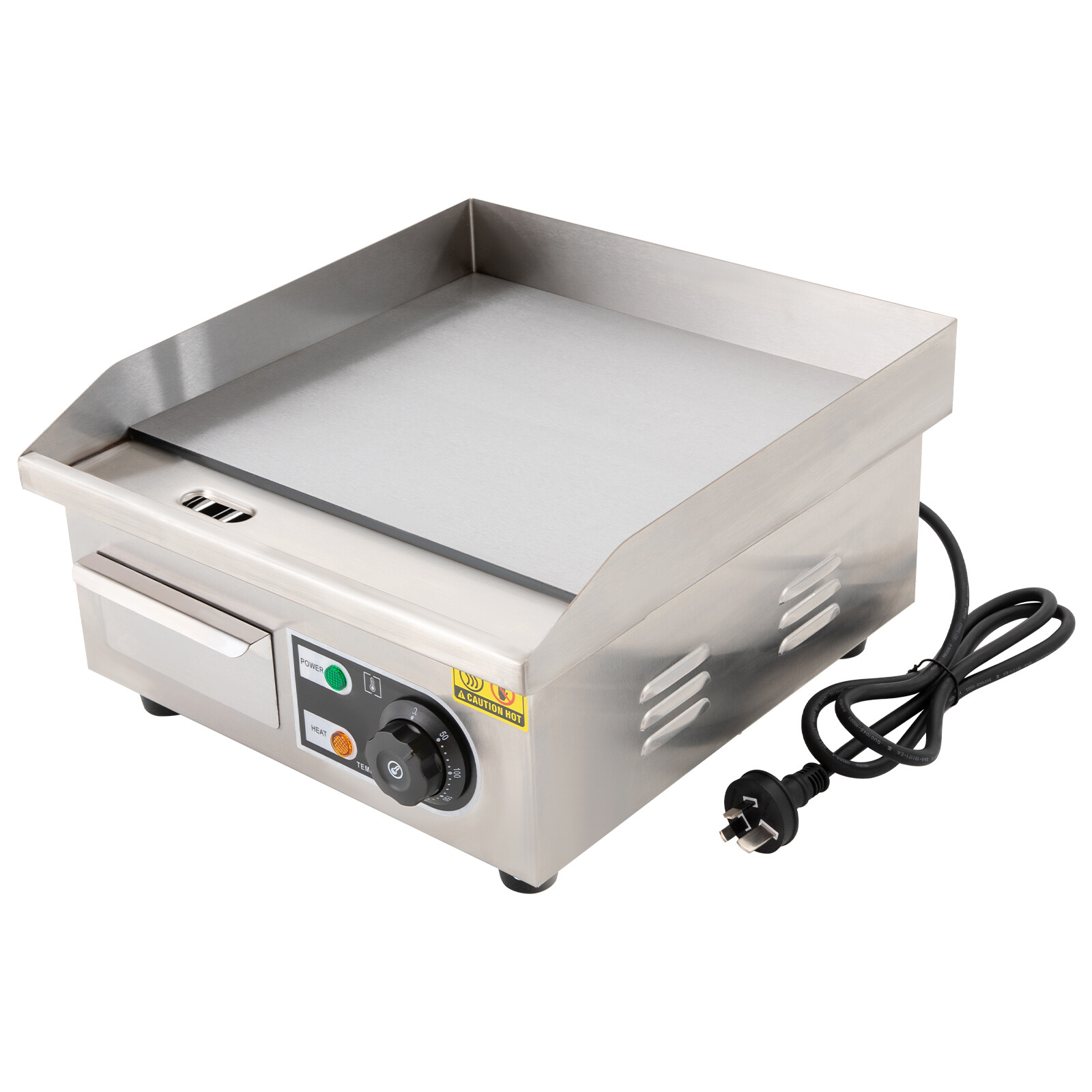 2KW 14'' Commercial Electric Countertop Griddle Flat Top Grill Hot Plat