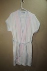 Vtg Robes of California L Terry Cloth Spa Bath Robe Pink White Large Belted Soft — photo 2