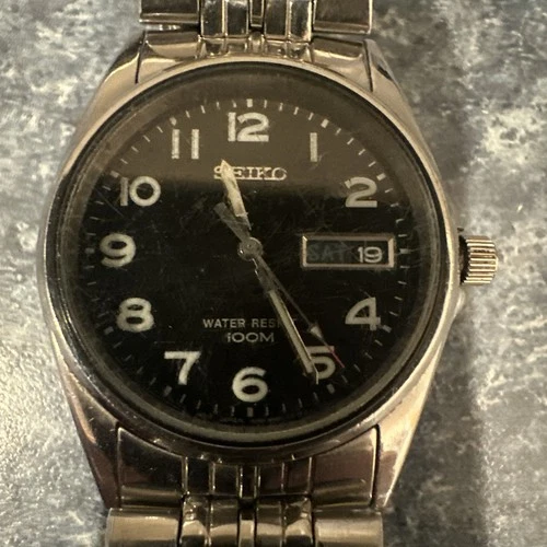 Vintage Seiko Water Resistant 100m Divers Wrist Watch Men Working