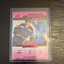 Upper Deck 2022-23 Credentials Debut Ticket Access Nikita Alexandrov #180 /49 R…