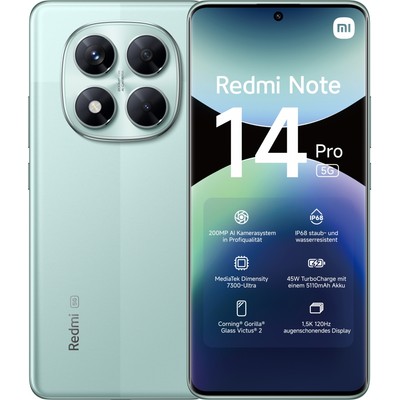 Xiaomi Redmi Note 14 Pro 5G 256 GB / 8 GB - Smartphone - coral green