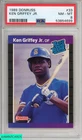 1989 DONRUSS KEN GRIFFEY JR #33 ROOKIE HOF SEATTLE MARINERS RC PSA 8 NM-MT