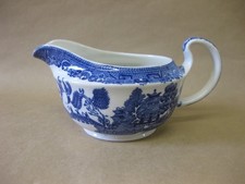 Vintage Old Willow Pattern Jug ~ Blue & White ~ 1/2 Pint~ 350ml~ Made In England
