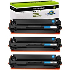 3PK Cyan CF501A 202A Toner for HP Color LaserJet Pro M280nw M281fdn M281dw MFP