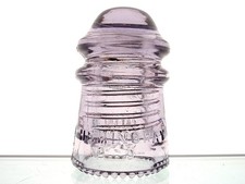 SPARKLING BRIGHT LILAC PURPLE HEMINGRAY No 9 1893 Glass Telephone Pony Insulator