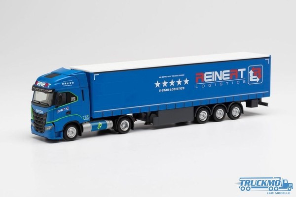 Herpa Reinert Logistics Iveco S Way Lng Gardinenplanen Sattelzug 313889-image