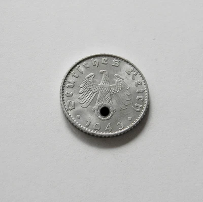 DRITTES REICH: 50 Reichspfennig 1943 B, J. 372, fast stempelglanz, I. - Bild 1 von 2