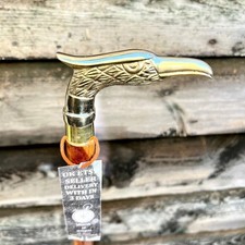 Antique Victorian Eagle Head Handle Handmade Wooden Walking Cane Stick Gift