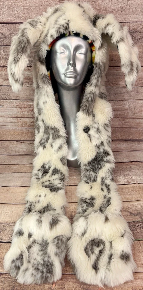 Authentic SpiritHoods 2013 Rare Limited Edition Snow Bunny Faux Fur Spirit Hood - Image 2 of 4