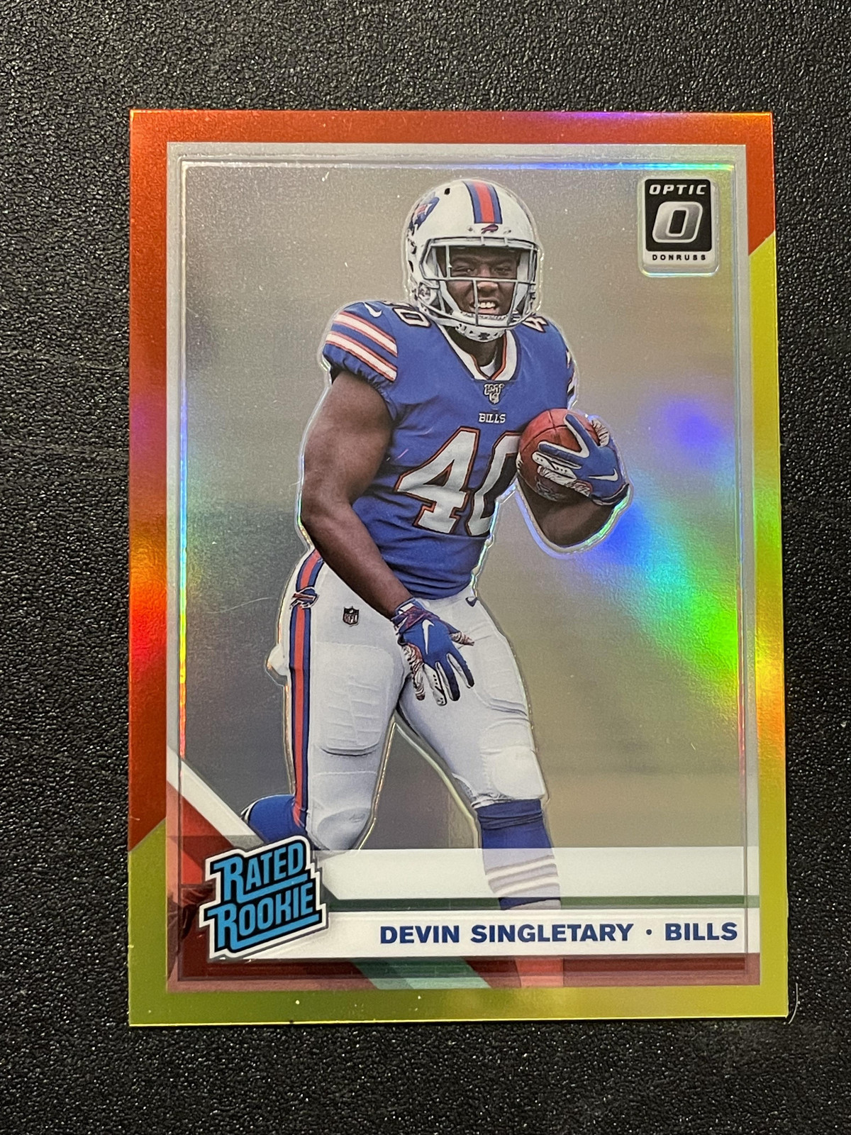 2019 Donruss Optic #178 Devin Singletary Red and Yellow