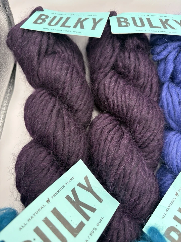 Lote de 9+ Alpacas Cielo Azul Hilo Voluminoso Mezcla Lana Alpaca Tonos Joya 100g 45yds Foto 2 de 4