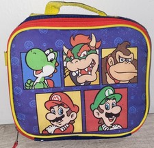 Nintendo Super Mario Bros Mario Luigi Yoshi 2020 Insulated Slim Lunch Tote Bag