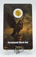 Steampunk Mech Owl 1/1000 Oz 9999 Gold Coin 12 Dollars Liberia