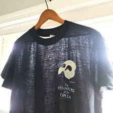 Vintage 80s Phantom Of The Opera T Shirt Vtg Paper Thin Screen Stars USA Sz M