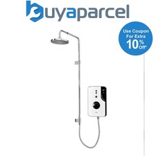 Triton ENlight 9.5kw White Thermostatic Electric Shower Chrome UNIQ Rainshower 