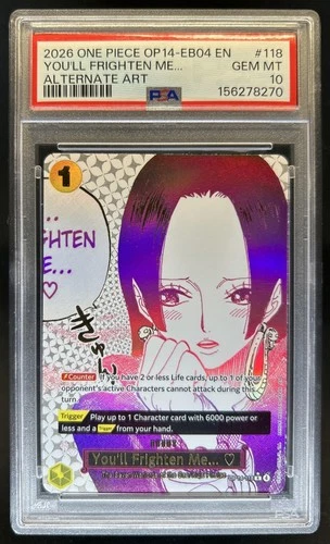 2026 One Piece Azure Sea's Seven You'll Frighten Me...  Rare #OP14-118 PSA 10