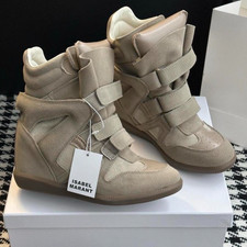 Isabel Marant Bekett Wedge Sneakers - Taupe Suede -