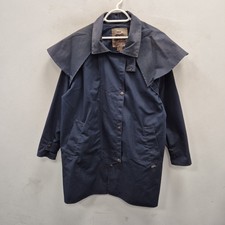 Driza Bone Vintage Rainlover Wax Waterproof Riding Navy Long Coat Jacket Small