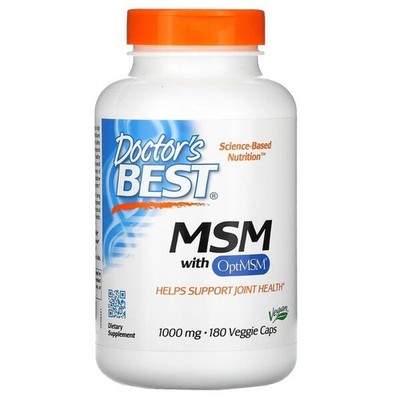 Doctors Best MSM with OptiMSM Vegan, 1000mg - 180 vcaps (166,61 EUR/kg)