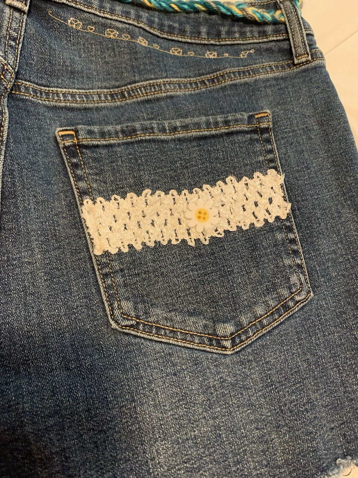 Upcycled Patchwork Old Navy High Rise Straight Si… - image 7