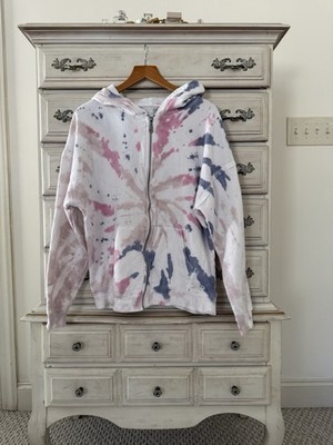 Aéropostale Y2K Tie Dye Full Zip Hooded Sweatshirt Beach Boho