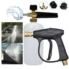 Pressure Washer Gun Car Wash Soap Lance Cannon Spray Jet Bottle Snow Foam Kit