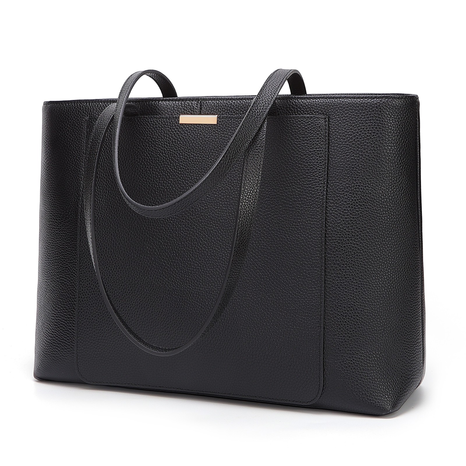 Genuine Leather Tote Shoulder Bag for Women Fits 15.6 '' Lap
