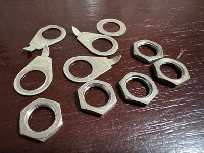 #ad Gibson Vintage 1968 Les Paul Volume Tone Jack Washer Nuts ES SG 1967 1969 1970#x27;s $42.00