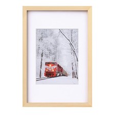 12x18 Poster Frame Solid Wood Frame with Plexiglass Matted for 8.5x11 for Wal...