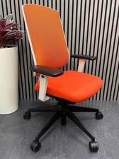 Orange SENATOR Clipper Ergonomic Office Chairs - White /Orange UK DELIVERY 30ava