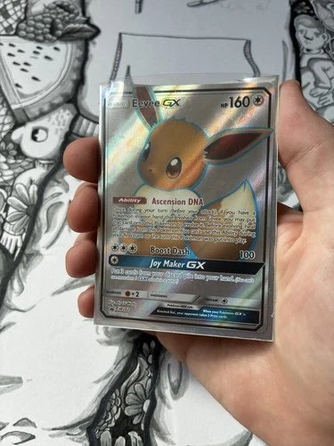 Pokémon Eevee GX SM242 Full Art Holo Promo Card Near Mint Condition